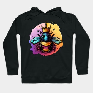 Queen Bee Colorful Royal Bee Insect Mother  Bee Majesty Hoodie